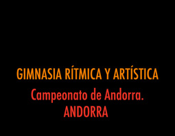 GIMNASIA ARTÍSTICA. Campeonato de Andorra de Gimnasia Artística. ANDORRA